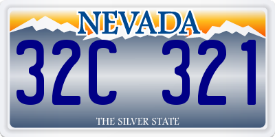 NV license plate 32C321