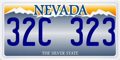 NV license plate 32C323