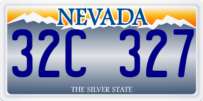 NV license plate 32C327
