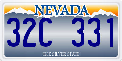 NV license plate 32C331