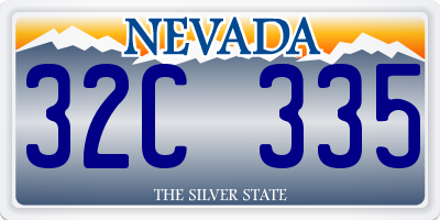 NV license plate 32C335