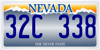 NV license plate 32C338