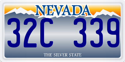 NV license plate 32C339