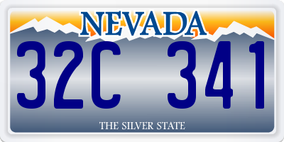 NV license plate 32C341