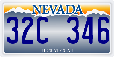 NV license plate 32C346