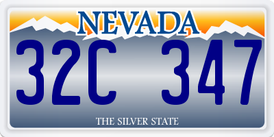 NV license plate 32C347