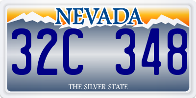 NV license plate 32C348
