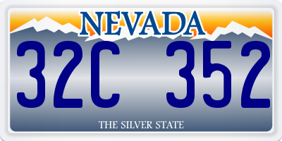 NV license plate 32C352