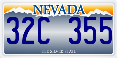NV license plate 32C355