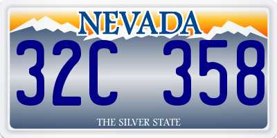 NV license plate 32C358