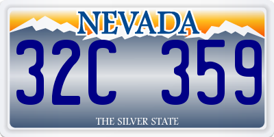 NV license plate 32C359