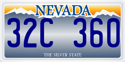NV license plate 32C360