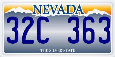 NV license plate 32C363