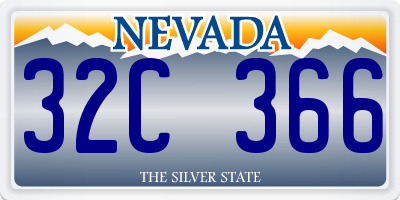 NV license plate 32C366