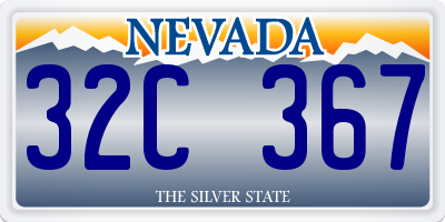NV license plate 32C367