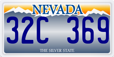 NV license plate 32C369