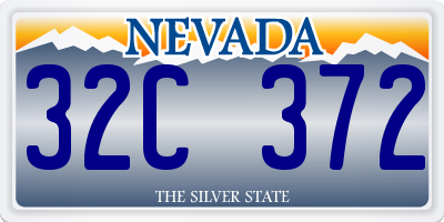 NV license plate 32C372