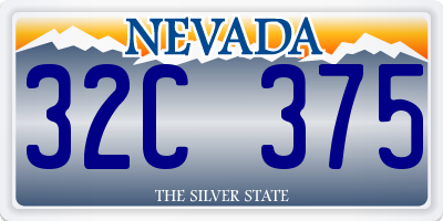 NV license plate 32C375