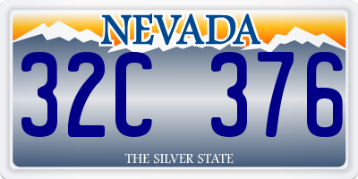 NV license plate 32C376