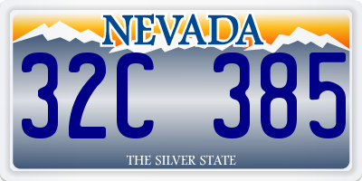 NV license plate 32C385