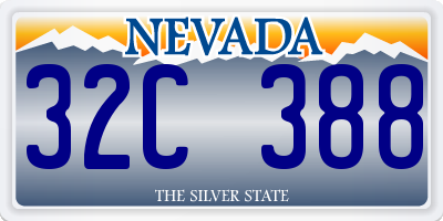 NV license plate 32C388