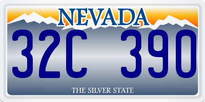 NV license plate 32C390