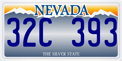 NV license plate 32C393