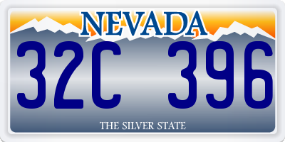 NV license plate 32C396