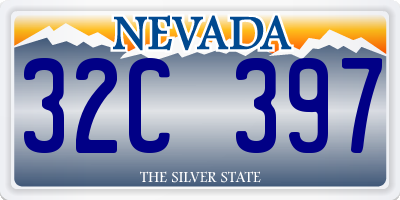 NV license plate 32C397