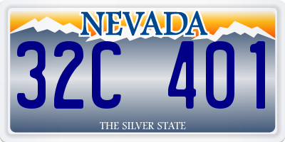 NV license plate 32C401