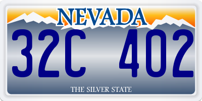 NV license plate 32C402
