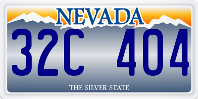 NV license plate 32C404