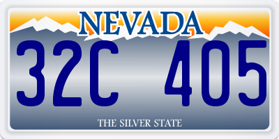 NV license plate 32C405