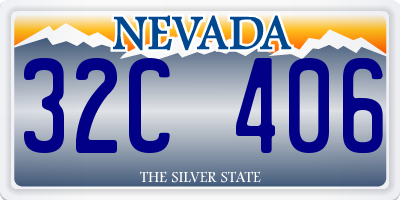 NV license plate 32C406