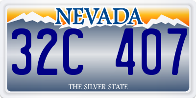 NV license plate 32C407