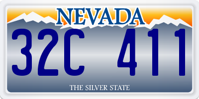 NV license plate 32C411