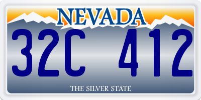 NV license plate 32C412