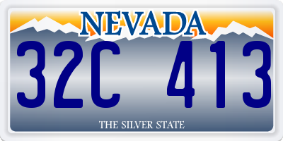 NV license plate 32C413