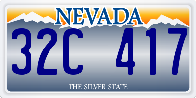 NV license plate 32C417