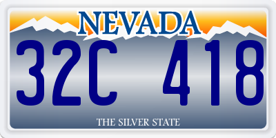 NV license plate 32C418