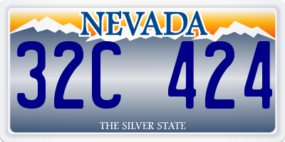 NV license plate 32C424
