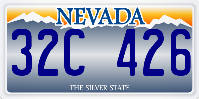 NV license plate 32C426