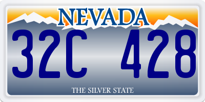 NV license plate 32C428