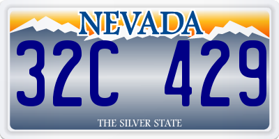 NV license plate 32C429