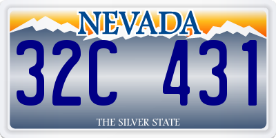 NV license plate 32C431