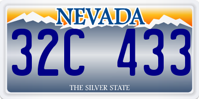 NV license plate 32C433