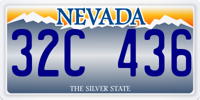 NV license plate 32C436