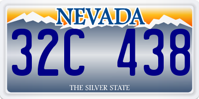 NV license plate 32C438