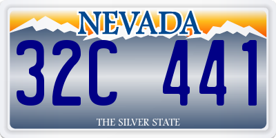 NV license plate 32C441