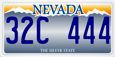 NV license plate 32C444